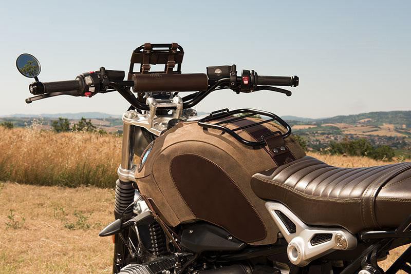 BMW R nineT 1200 Urban G/S (hoher Auspuff) [2017-2023] - Tankabdeckung aus Leder mit Gepäckträger