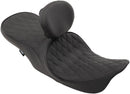 harley davidson touring [DRAG SPECIALTIES] - Front positioned 2-up touring leather seat with low profile-3
