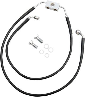 Harley Davidson Fxdwg [DRAG SPECIALTIES] – Verlängertes Bremsleitungs-Kit aus schwarzem Vinyl