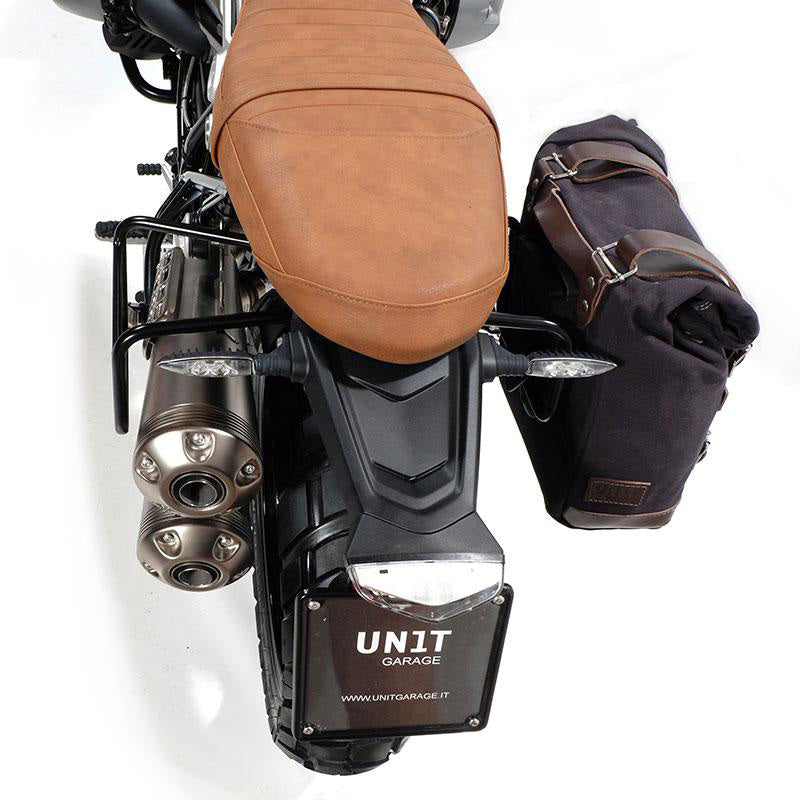 BMW R nineT 1200 Racer [2017-2020] - Scram Seitentasche in Canvas 22L-30L + Double Hilfsrahmen