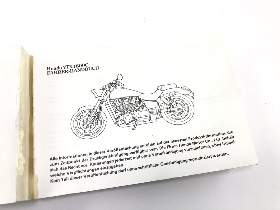 Honda VTX 1800 SC46 [2004] - Driver's manual Operating instructions Owner's Manual only in German