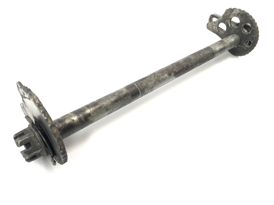 Yamaha XT 600 Z Ténéré 1vj [1986] - rear wheel axle of the lip axle axis with the back with chain tensioner
