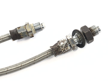 Triumph Bonneville T140V [1976] - brake line at the front steel flex - 0