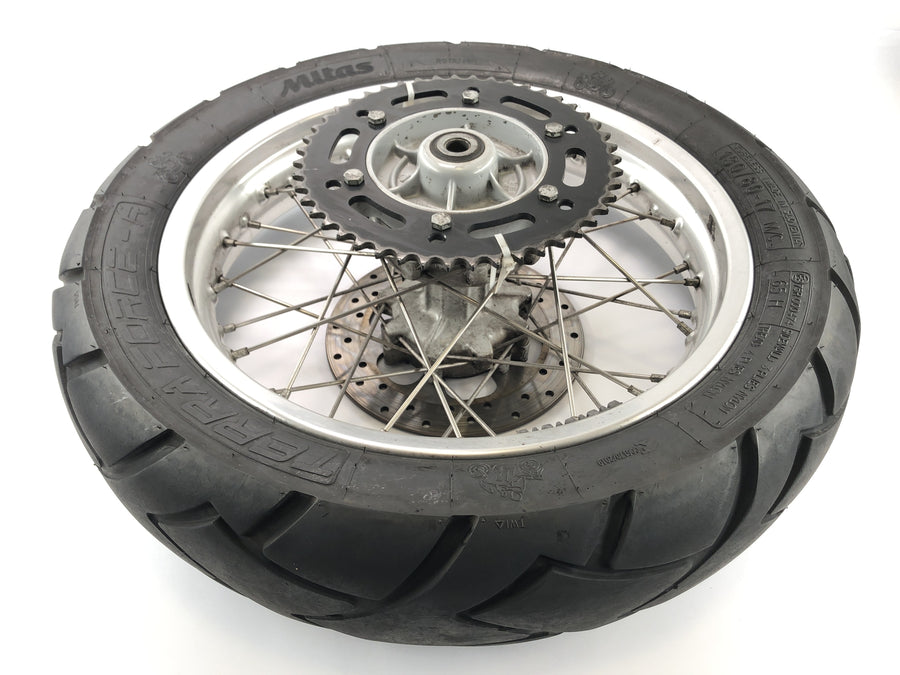 BMW F 650 GS R13 [2002] - Hinterrad Rad Felge hinten mit Kettenrad und Bremsscheibe 3.0x17"