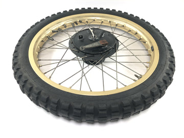 Yamaha XT 500 1U6 [1981] - Front wheel rim gold spoke wheel 1.85 x 21" with drum brake