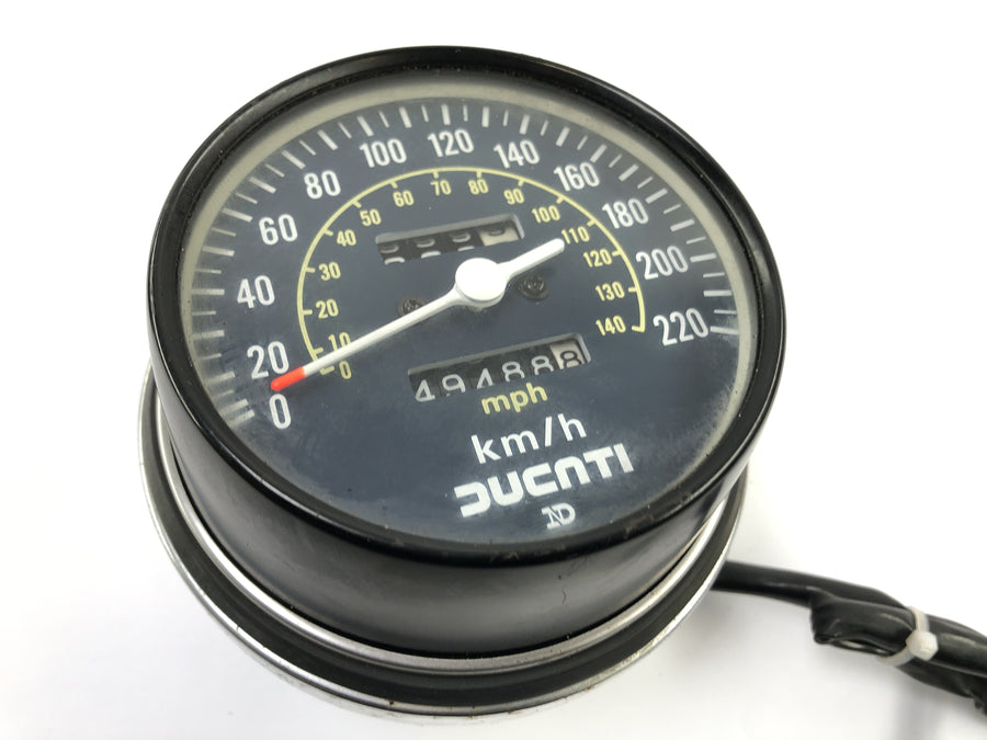 Ducati SL 600 Pantah [1982] - Cockpit Armaturen Tacho Drehzahlmesser mit Kontrolleuchten und Zündschloß