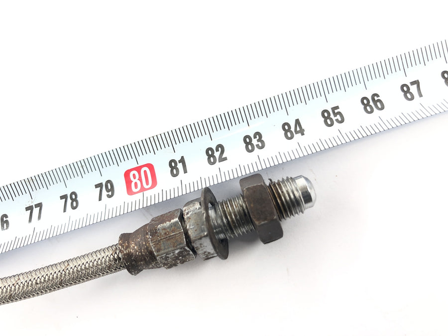 Triumph Bonneville T140V [1976] - brake line at the front steel flex