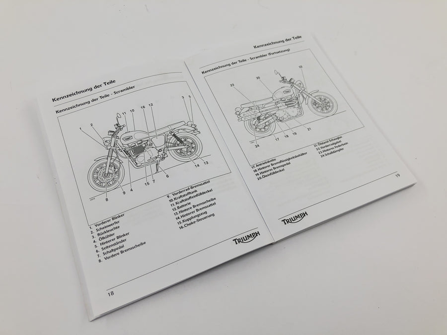 Triumph Bonneville T100 986MF [2012] - Bedienungsanleitung Handbuch Owner’s Manual