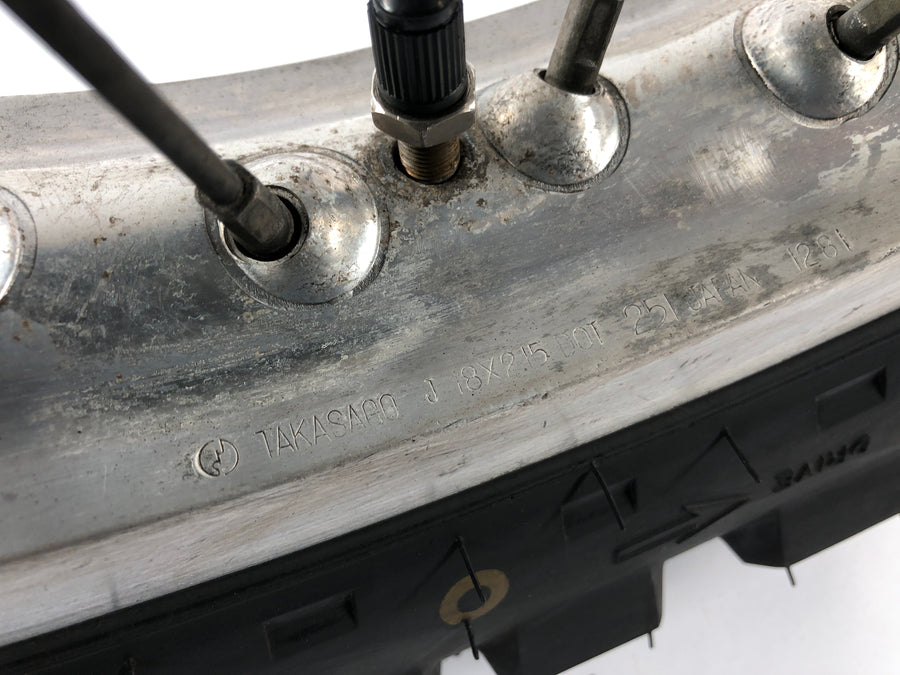 Yamaha XT 550 5Y3 [1982] - rear wheel wheel rim with chain wheel at the back