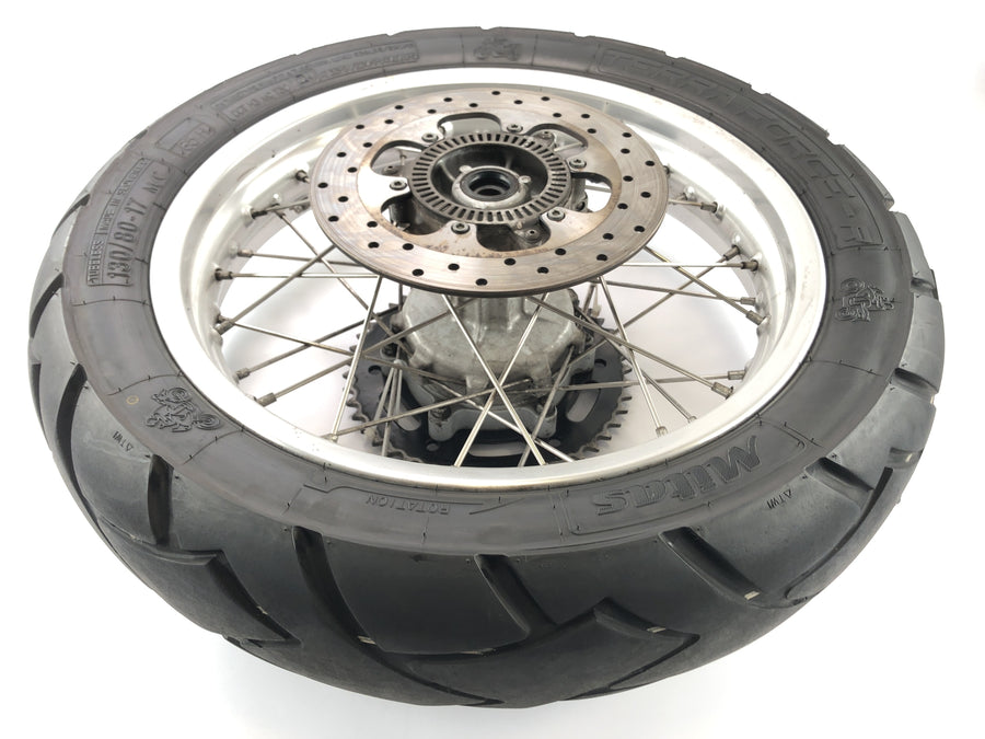 BMW F 650 GS R13 [2002] - Hinterrad Rad Felge hinten mit Kettenrad und Bremsscheibe 3.0x17"