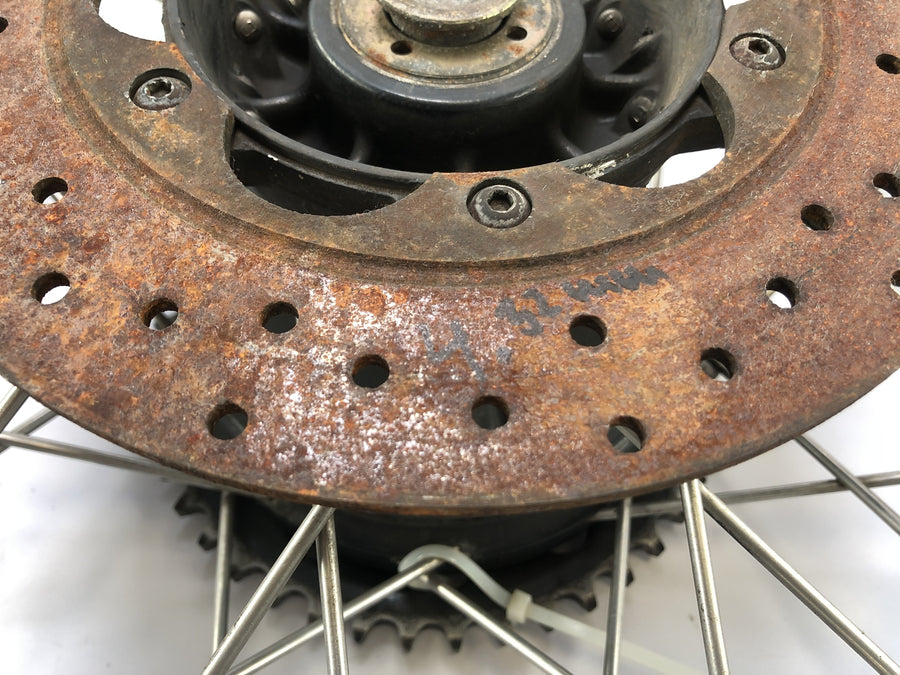 Cagiva elefant 650 [1984] - rear wheel wheel rim with chain wheel and brake disc