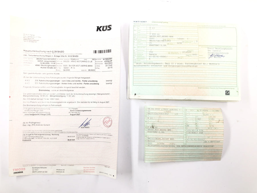 BMW F 650 GS R13 [2000] - Frame main frame with papers