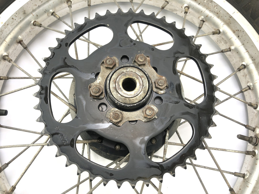 Yamaha XT 350 3YT / 55V [1990] - rear wheel wheel rim with chain wheel at the back