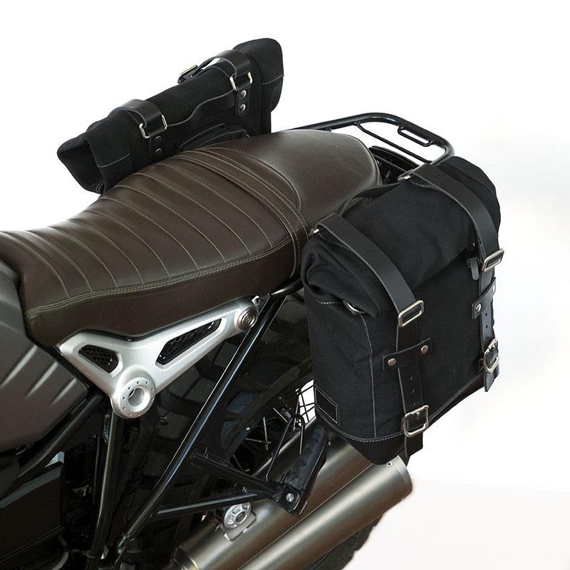 BMW R nineT 1200 Racer [2017-2020] - Zwei Seitentaschen Scram in Canvas 22L-30L + doppelter symmetrischer -Rahmen