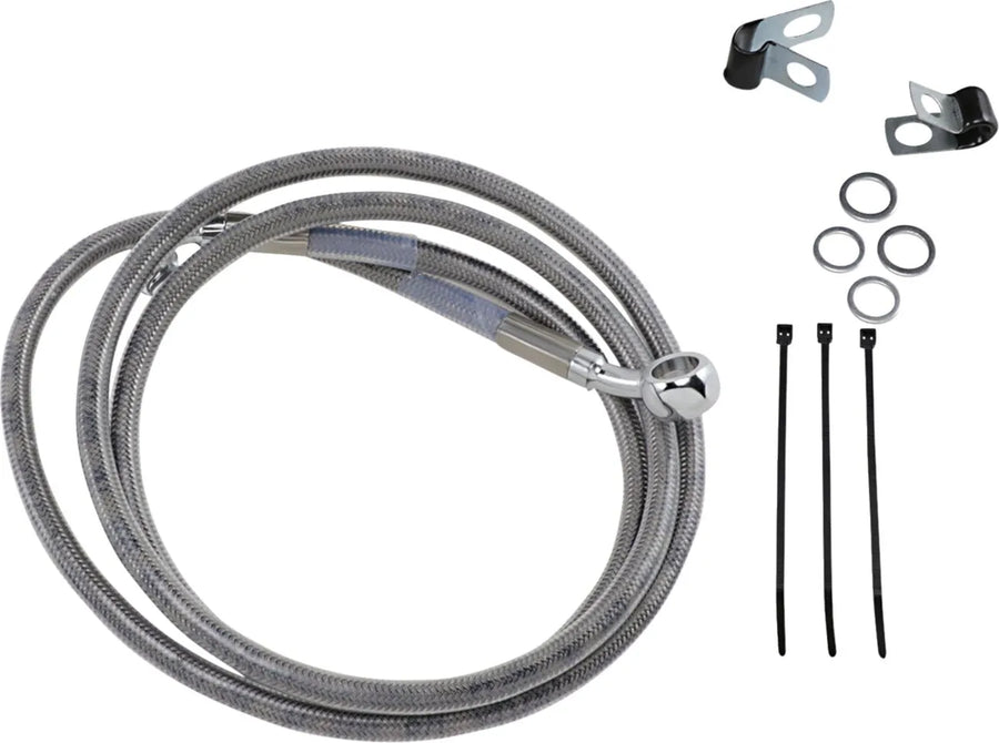 harley davidson fxsts [DRAG SPECIALTIES] – Verlängertes Edelstahl-Bremsleitungs-Kit