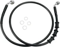 Harley Davidson FLS [DRAG SPECIALTIES] – Verlängertes Bremsleitungs-Kit aus schwarzem Vinyl