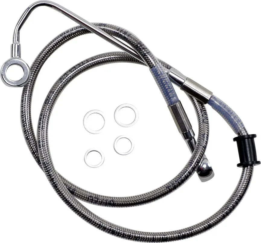harley davidson flde [DRAG SPECIALTIES] – Verlängerte Edelstahl-Bremsleitung
