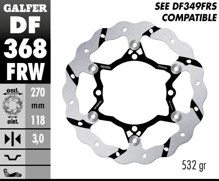 Suzuki Rmx 450 Z [2018, 2019] - floating wave brake disc, grooved – picture 2
