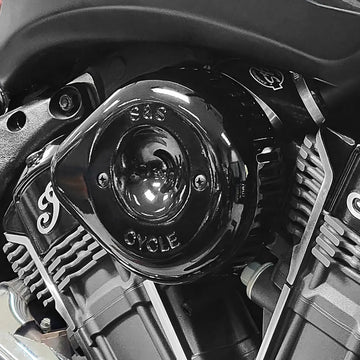 Indian PURSUIT 108 Limited Premium [2025-2026] - Stealth Luftfilter-Kit mit Abdeckung – Oberfläche: Schwarz – Bild 2