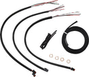 harley-davidson street bob [LA CHOPPERS] - Complete stainless steel braided handlebar cable/brake line kit-2