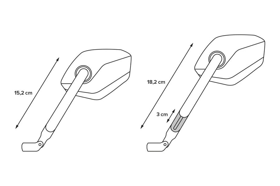 cf moto 300 [SW-MOTECH] – Sport mirror set, short mirror arm