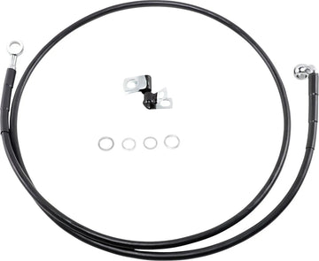 harley davidson fxsts [DRAG SPECIALTIES] – Verlängertes Bremsleitungs-Kit aus schwarzem Vinyl