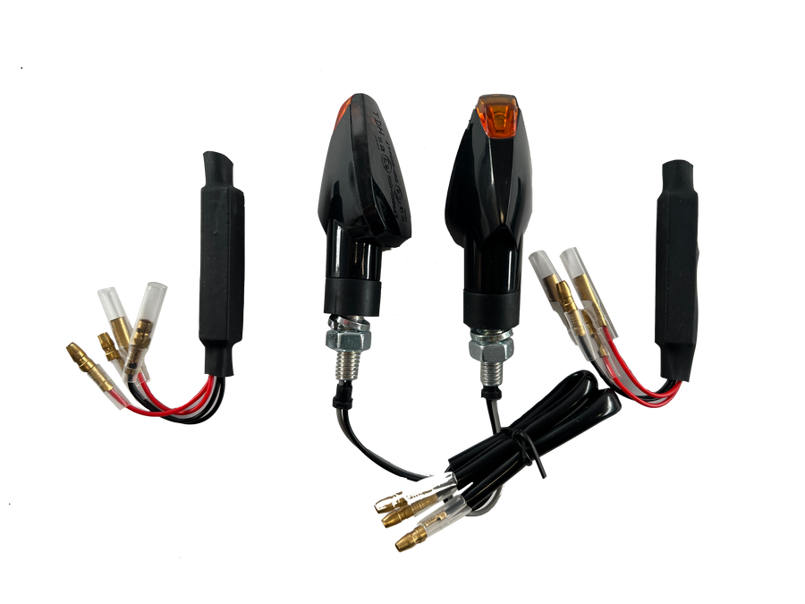 2 LED Blinker Schwarz Widerstände [E-Prüfzeichen] - Yamaha XT 125 250 350 500 600 660