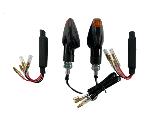 2 LED indicators black resistors [E-mark] - Honda CB 125 250 300 500 600 900 1000 R