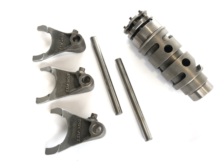 Ducati 900 SS [1992] - Shift drum with shift claws and shafts