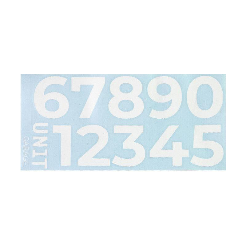 BMW R nineT 1200 Urban G/S (low exhaust) [2017-2023] - White adhesive numbers