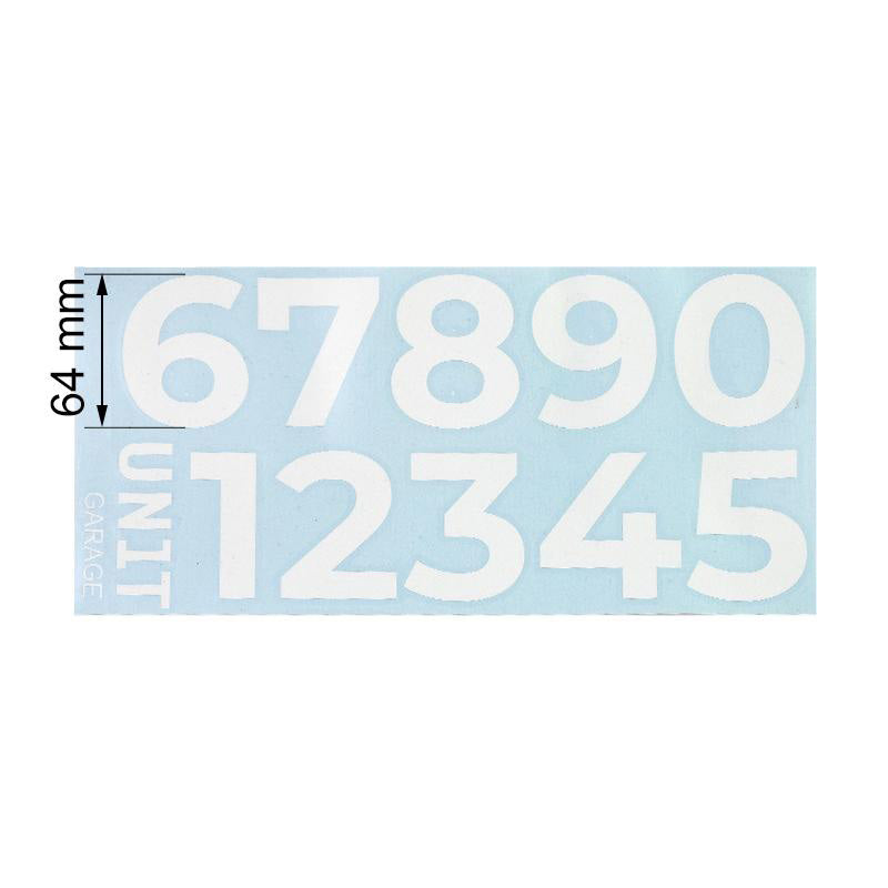 BMW R nineT 1200 Urban G/S (low exhaust) [2017-2023] - White adhesive numbers
