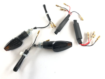LED Blinker mit Widerständen schwarz [mit E-Prüfzeichen] - Yamaha Kawasaki Suzuki Ducati KTM