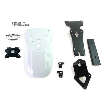BMW R nineT 1200 Urban G/S (hoher Auspuff) [2017-2023] - Heckfender mit Kennzeichenhalter-Kit für Originalscheinwerfer