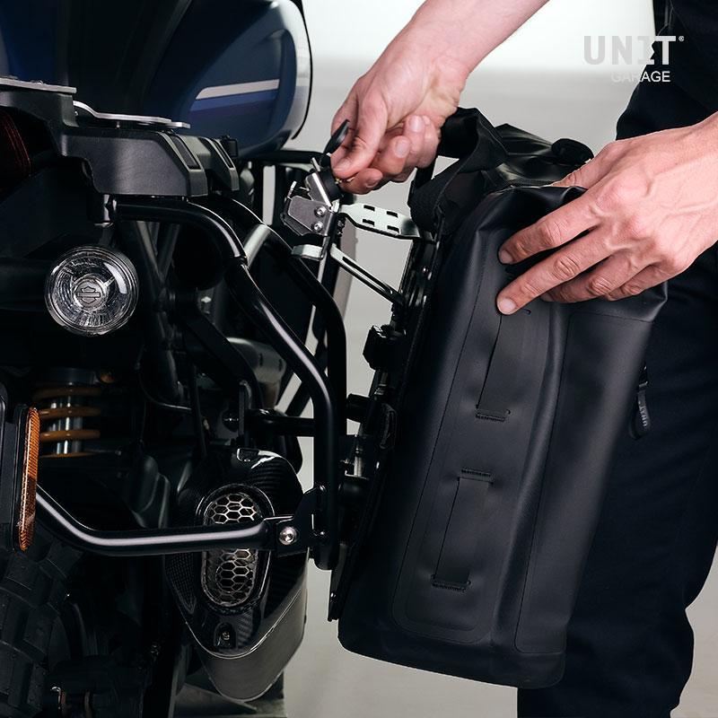 BMW F 850 GS [2018-2024] - Aluminiumplatte + Schnellkupplung und Verschluss aus Edelstahl (Schalldämpferseite)