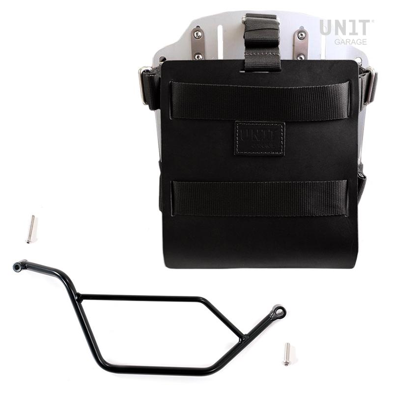 BMW R 850 R / R 1100 R [1993-2002] - Alu-Taschenhalter mit Lederfront, Schnellkupplung und rechtem Rahmen