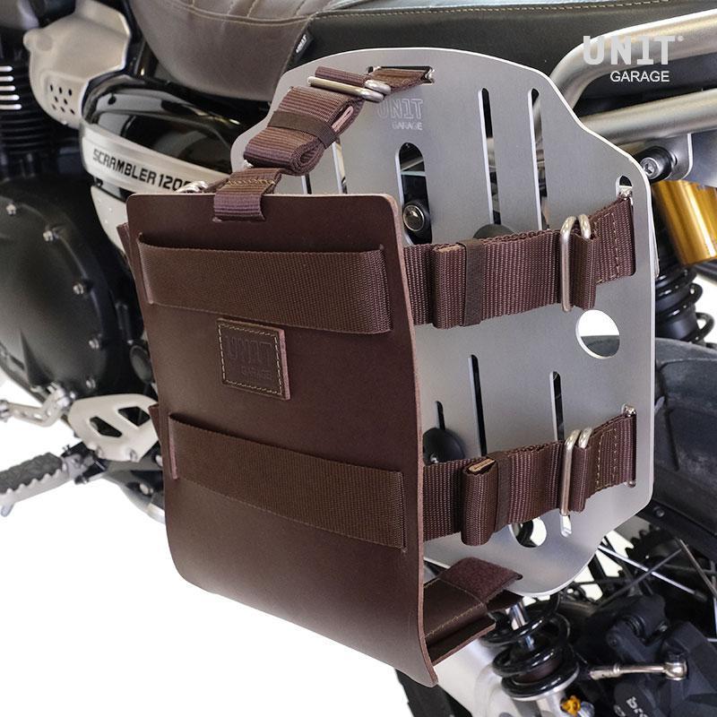 BMW R 1150 GS [1999-2004] - Aluminum bag holder with leather front, quick coupling + right frame