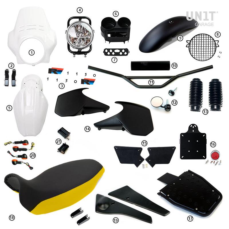 BMW R 1150 R [2000-2006] - PRO Kit mit Tankseitenverkleidungen (Alpinweiß)